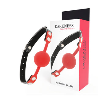 DARKNESS BALL SILICONE GAG ROT